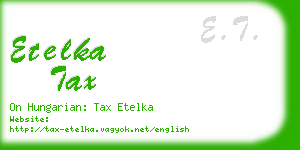 etelka tax business card